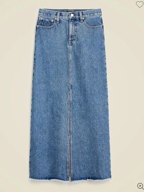 J.Crew classic denim maxi skirt, NWT, 30